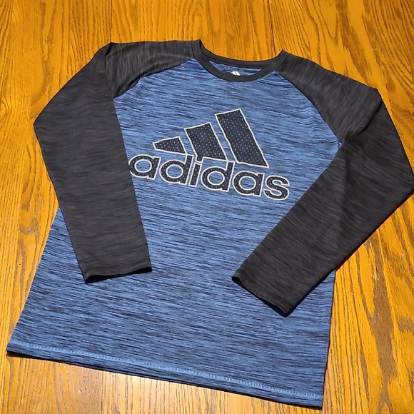 adidas Other - Adidas Blue and Gray Long Sleeve Tee - Boy's Large